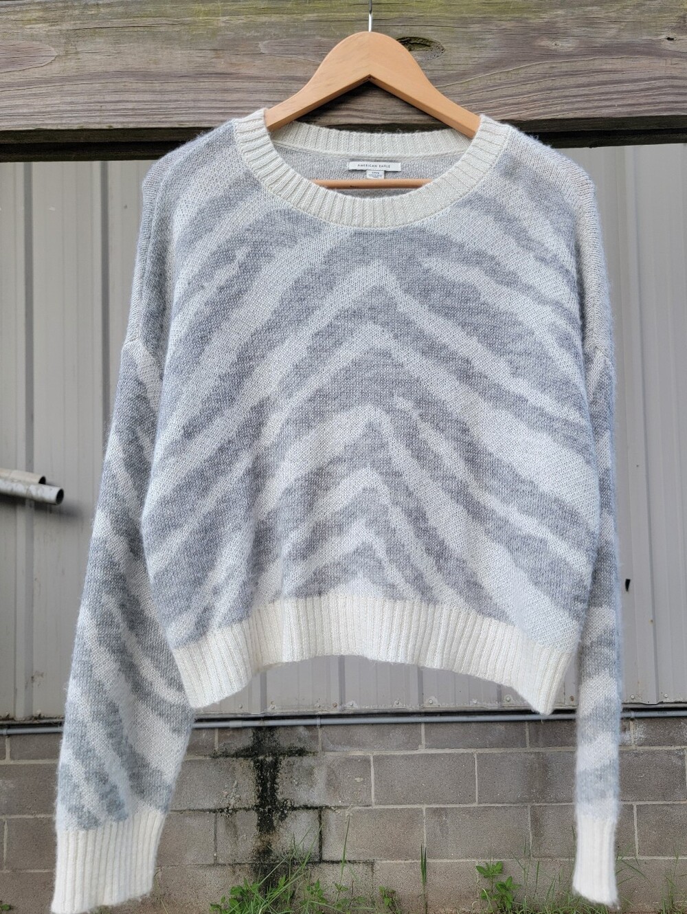 Soft Wool - American Eagle Zebra Print Sweater